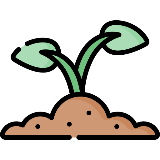 Seed soil plant nature icon