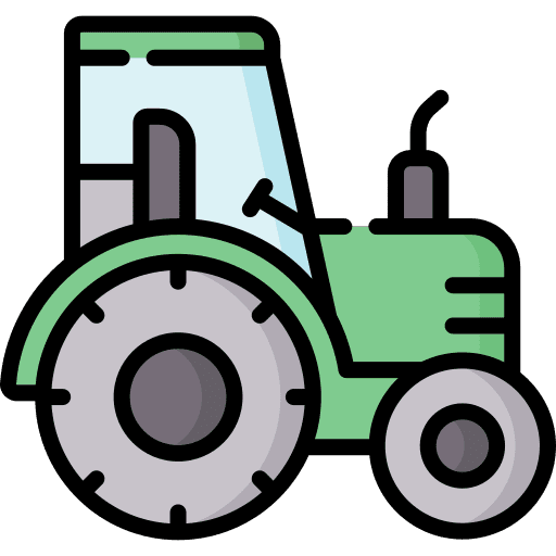 Tractor vehicle agriculture farming and gardening icon