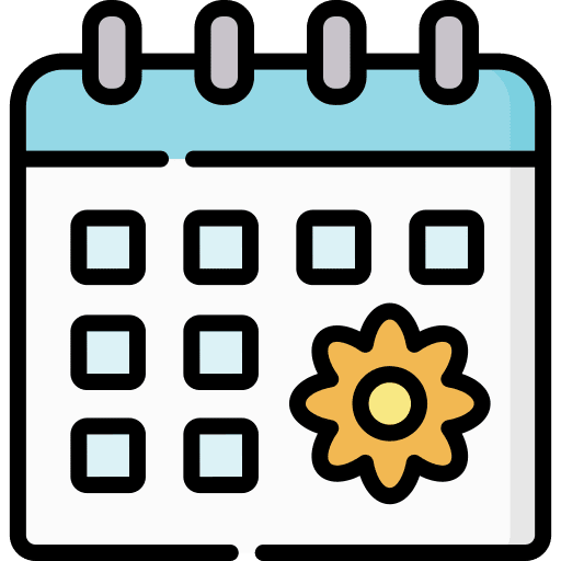 Calendar schedule organization time and date icon