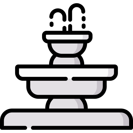 Fountain water architecture and city fountain icon