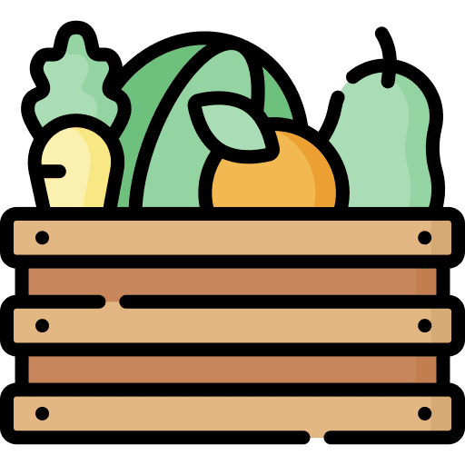 Fruit box vegetable fruit box food and restaurant icon