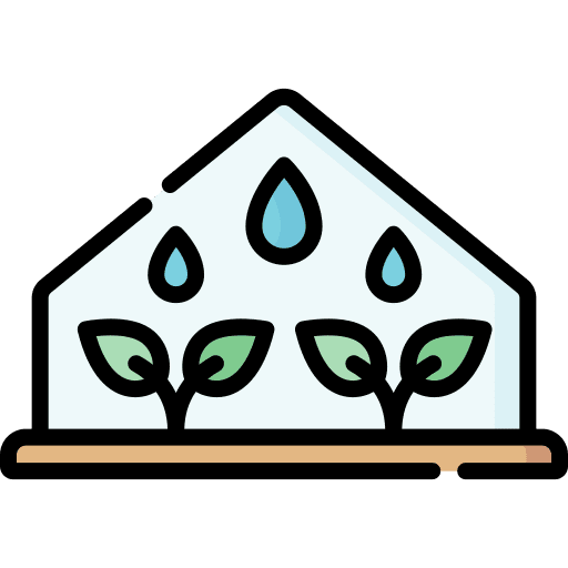 Greenhouse farming and gardening plants agriculture icon