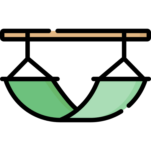 Hammock furniture and household hammock resting icon