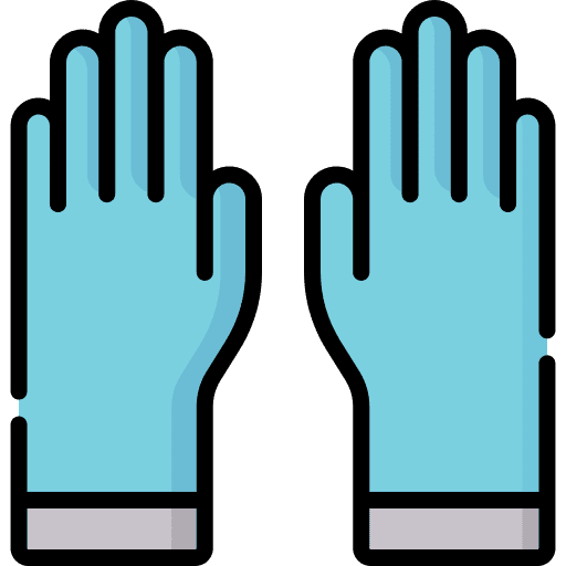 Hand gloves farming and gardening security hand gloves icon