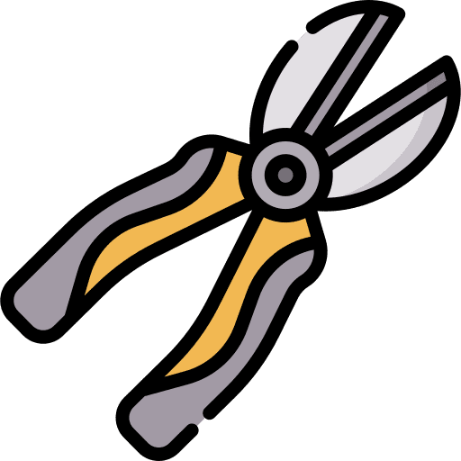 Pruners pruners cut construction and tools icon