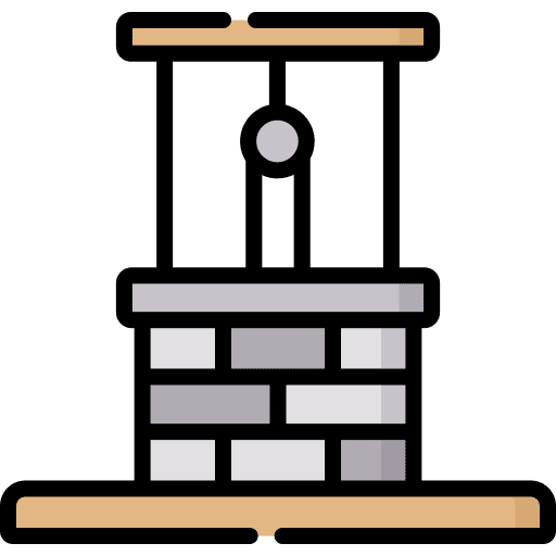 Water well rural farming and gardening bucket icon