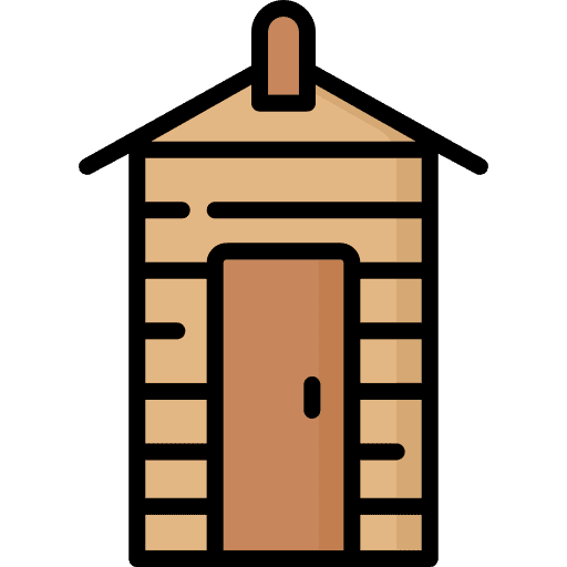 Cabin cottage real estate shelter icon