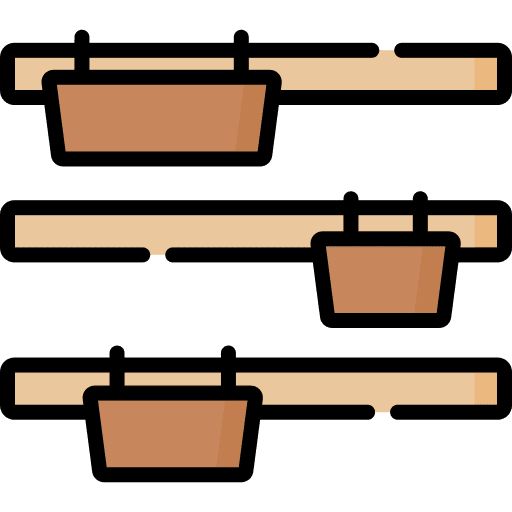 Pot holder furniture and household pot holder farming and gardening icon