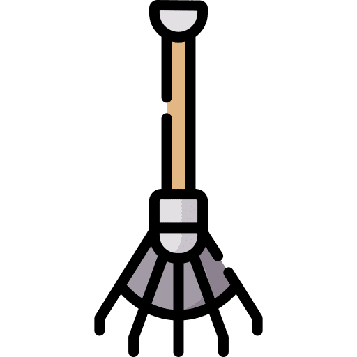 Rake rake fork gardening tool icon