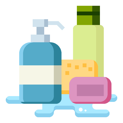 Cleaning tools wash soap hygiene icon