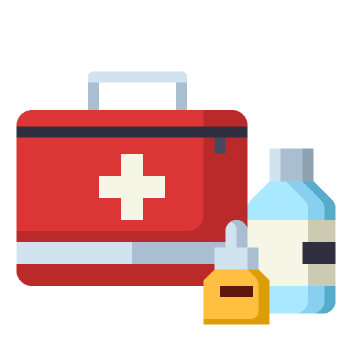 First aid kit hospital medical kit emergency kit icon