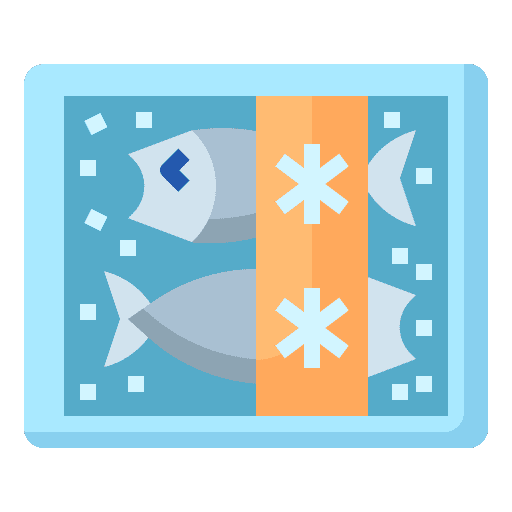 Seafood animal frozen fish icon