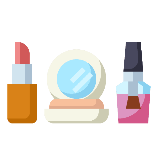 Cosmetics cosmetics brush mirror icon