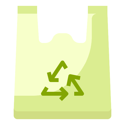 Plastic bag recycle commerce and shopping bag icon