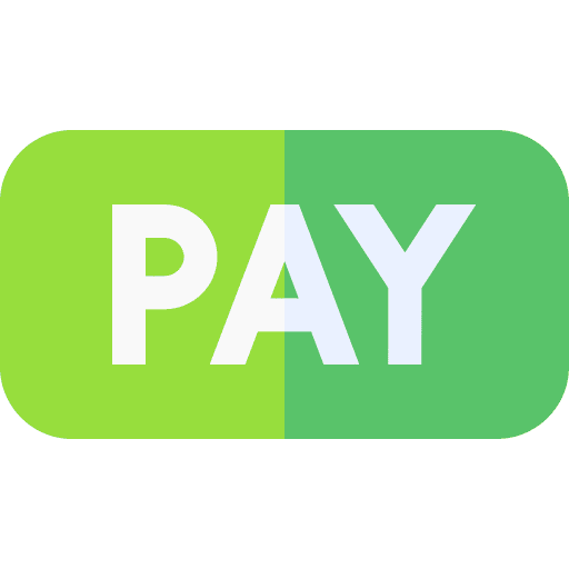 Pay per click button payment method interface icon