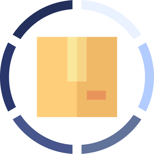 Delivery box logistics shipping and delivery package icon