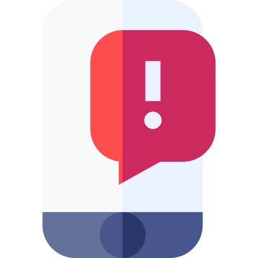 Notification communications notification exclamation mark icon