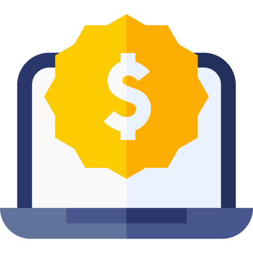 Online money online shopping dollar internet banking icon