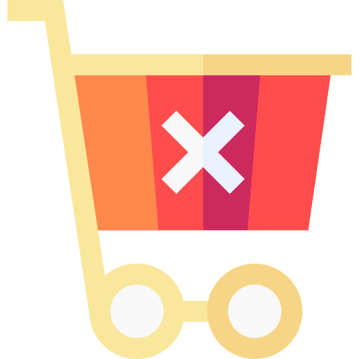 Remove from cart trolley ecommerce remove from cart icon