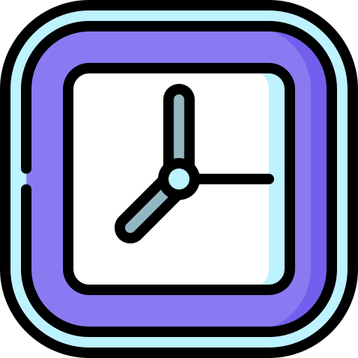 Clock time and date time ios14 icon