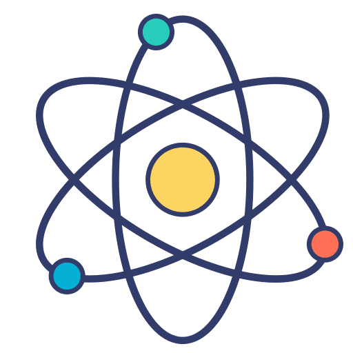 Atom nuclear element electron icon