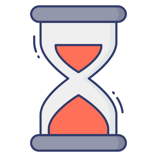 Hour glass time and date duration hour glass icon