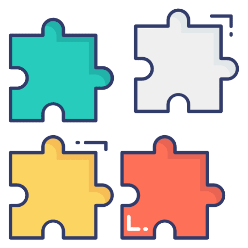 Jigsaw strategy problem solving solution icon