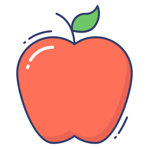 Apple food and restaurant fruit healthy icon