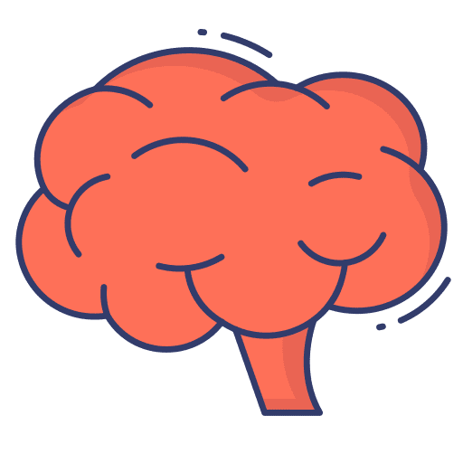 Brain healthcare and medical human body organ icon