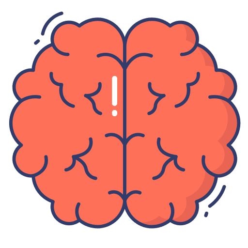 Brain healthcare and medical organ brain icon