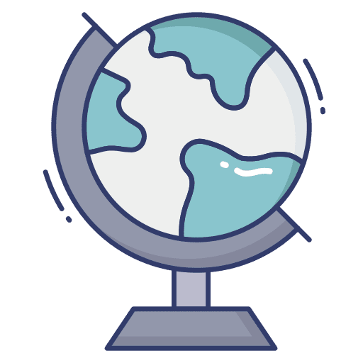 Globe planet geography earth icon