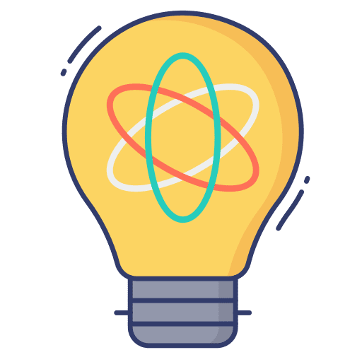 Light science education electron icon