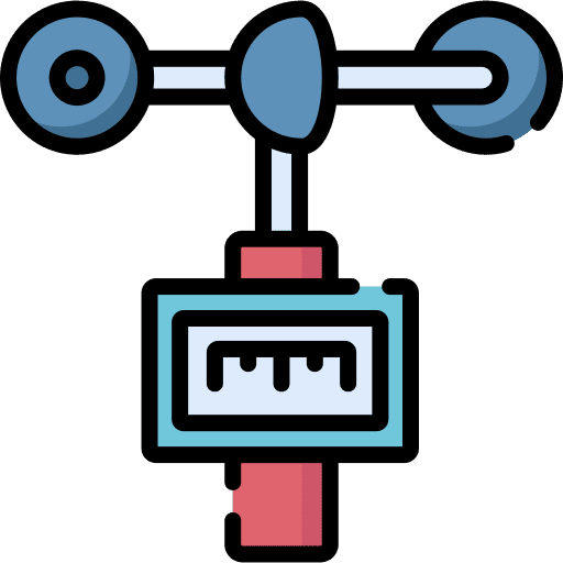 Anemometer speed direction measure icon