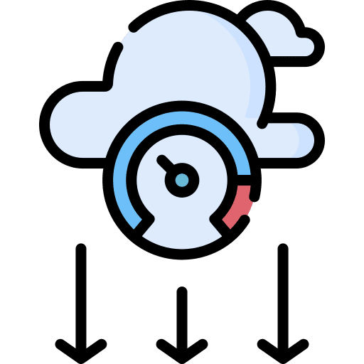 Atmospheric pressure cloud measurement icon
