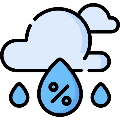 Precipitation percentage percent weather icon