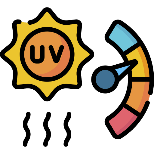 Uv index radiation sun ultraviolet icon