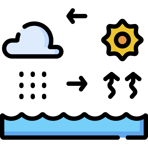 Cycle arrow cloud rain icon