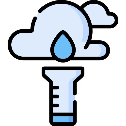 Rainfall cloud meteorology measure icon