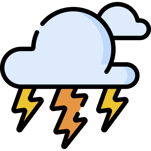 Stormy stormy thunderbolt cloud icon