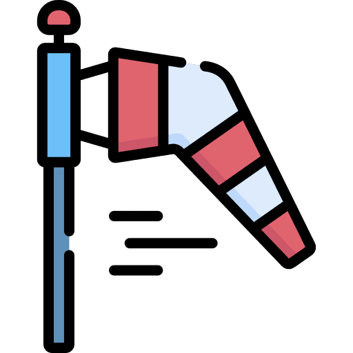 Windsock signaling meteorology weather icon