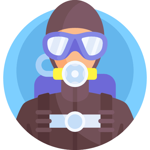 Diver equipment scuba diver profession icon