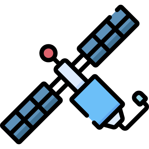 Satellite technology satellite communications icon