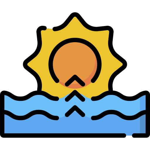 Sunrise sea chevron nature icon