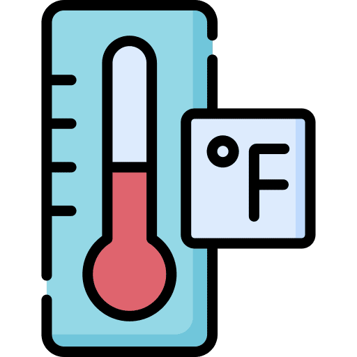 Thermometer fahrenheit temperature meteorology icon
