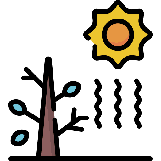 Warm day leaf meteorology icon