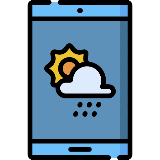 Weather app mobile app weather app smartphone icon