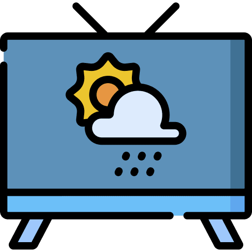 Weather tv screen electronics forecast icon