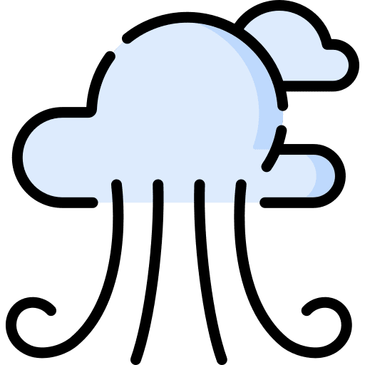 Windy weather meteorology cloud icon