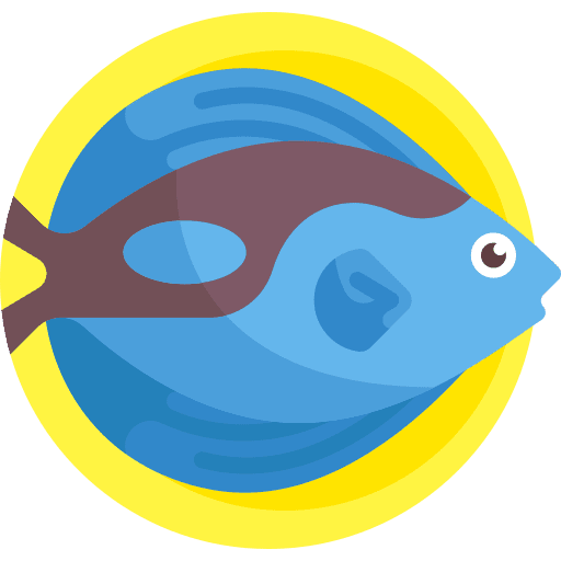 Blue tang fish fish animals aquatic icon