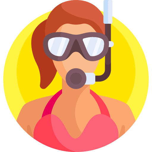Snorkeling holidays sports underwater icon